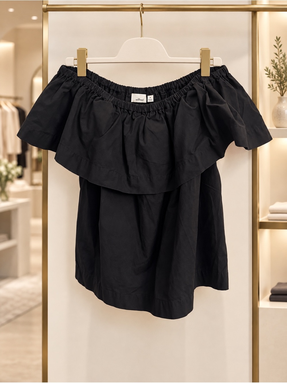 Aritzia Wilfred Off-Shoulder Ruffle Blouse